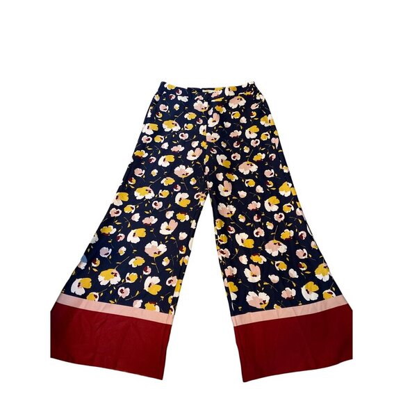 Boden Floral Wide-Leg Trousers, Size 12R - Picture 7 of 13